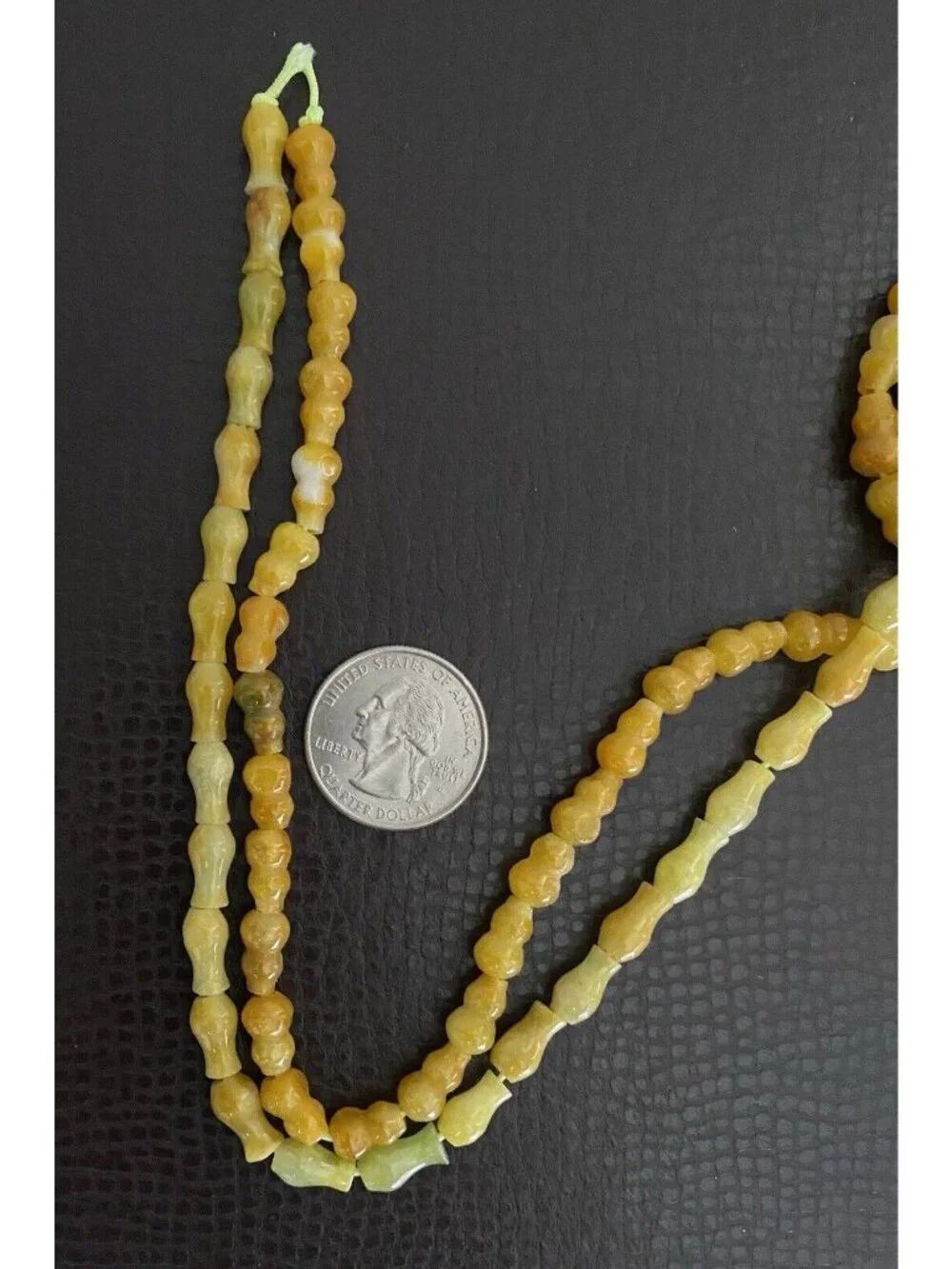 Multi Color Yellow Brown Green Geni Bottle Jade Bead Strands